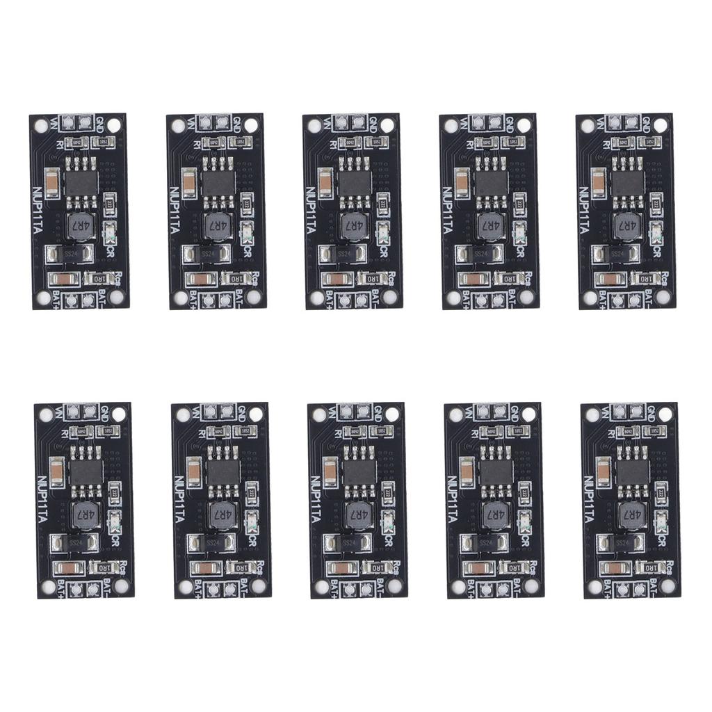 10 Stück Schwarzes 7S NiMH-Akkuladeplatine Tragbares Stabiles NiCd-Akkulademodul