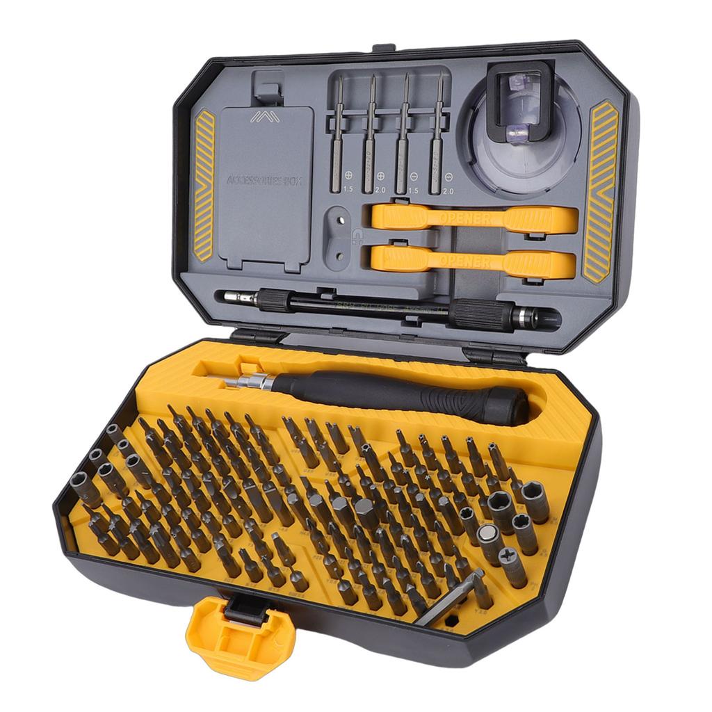 Accurate Mini Screw Driver Kit 144 in 1 Compact Set TR Star Pentalobe Hex with Opening Pry Tool for Laptop Computer