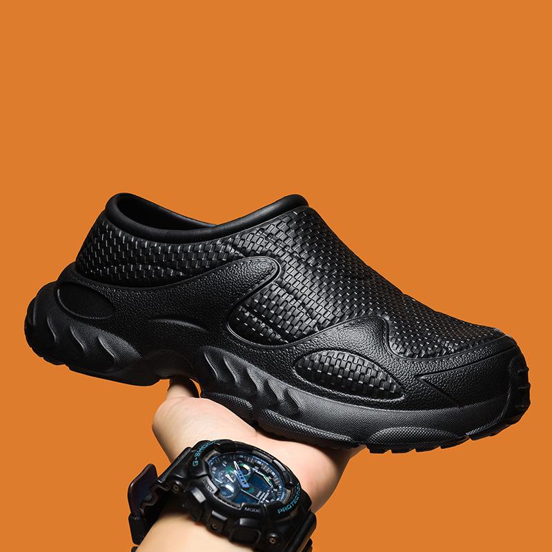 Men's Summer 2025 High-Elastic Shock-Absorption Sports Slippers with Thick Sole for Cool Outdoor Wear