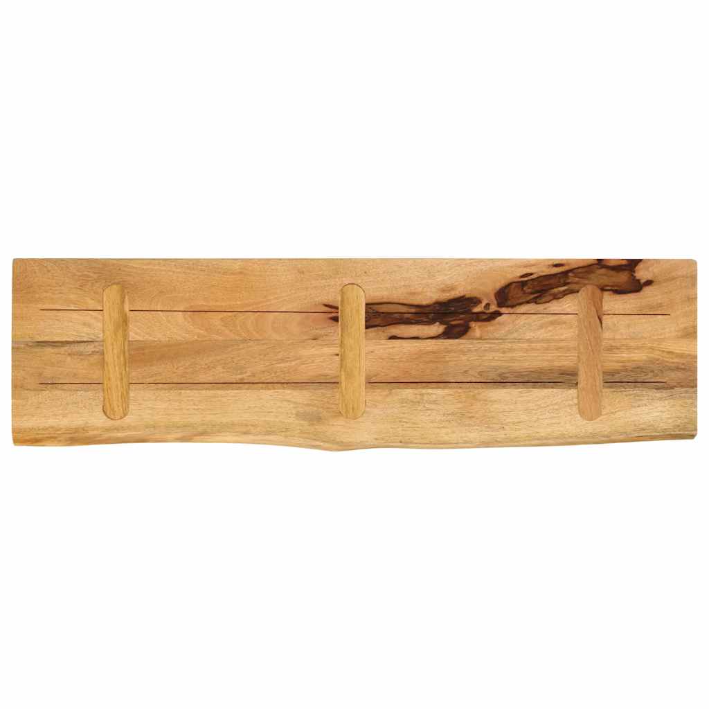 Blat Stołu, 100X40X2,5 Cm, Naturalna Krawędź, Drewno Mango
