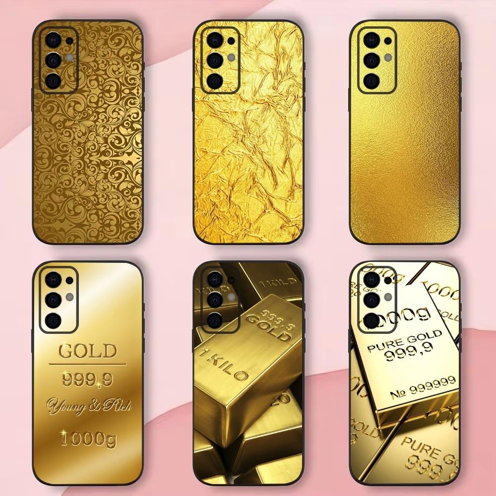 Gold Money Pattern Phone Case For Samsung S24,S21,S22,S23,S30,Ultra,S20,Plus,Fe,Lite,Note,10,9,5G Black Soft Shell