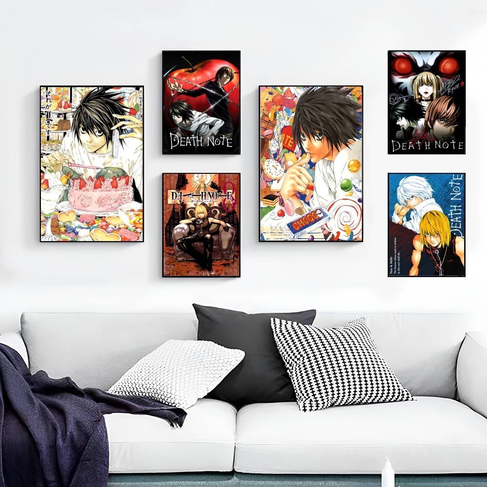 Japaese Anime DEATH NOTE Anime Posters Sticky Whitepaper Sticker DIY Room Bar Cafe Kawaii Room Decor