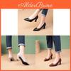 Elegant Black Womens Pointed Toe Pumps With Soft Insole For Office Wear