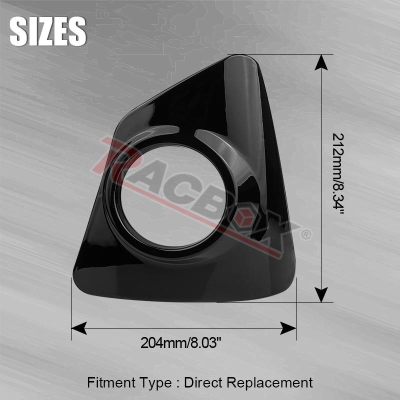 Car Front Left Right Fog Light Lamp Trim Cover Bezel Frame for Toyota Corolla S 2014 2015 2016 Parts Replacement Glossy Black