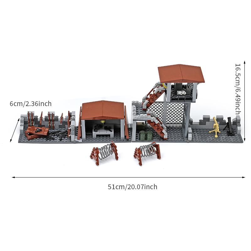 

Military Fortress Building Blocks Toys MOC Transformed Construction Blocks Toys for Boys Birthday Gifts DIY Bricks Toy