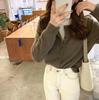 2026 Spring/Autumn Women's Korean Style 100% Pure Wool Cardigan - Round Neck, Thin Cashmere Knit Sweater Coat