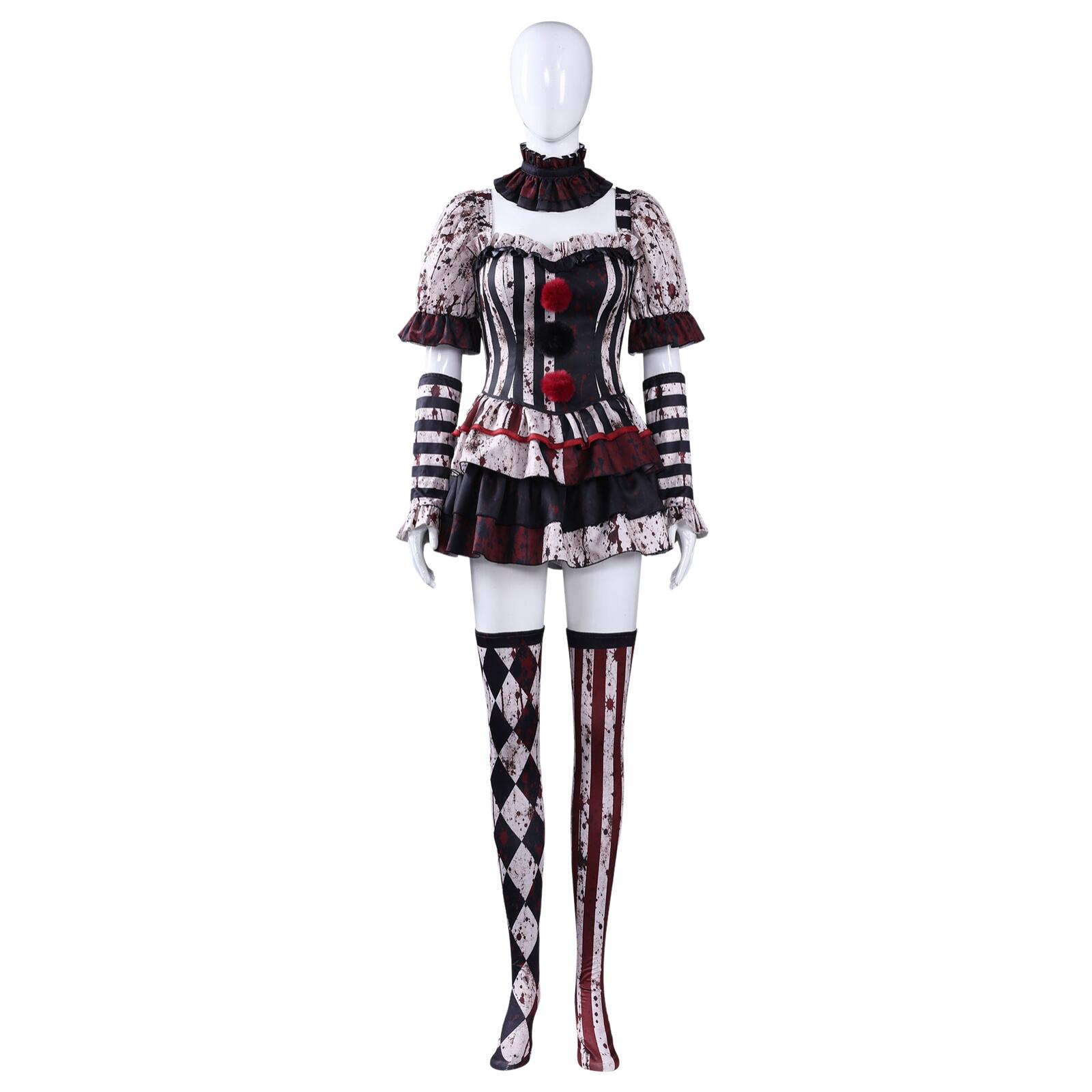 Halloween Bloody Clown Costume Set Horror
