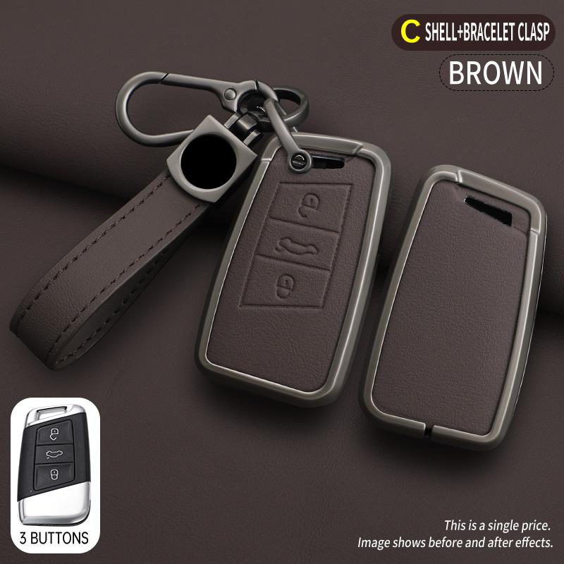 Zinc alloy car key cover, suitable for Volkswagen Passat B8, Tiguan, Skoda Kodiaq, Fabia, Caracal, Opel Astra, SEAT car keychain