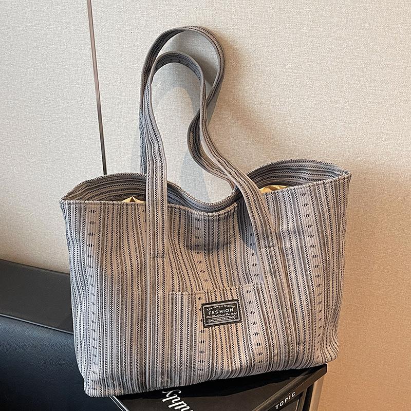 Large Capacity Cloth Bag Women's Bag Autumn and Winter New Commuting Tote Bag Ins College Students' Class One-shoulder Handbag