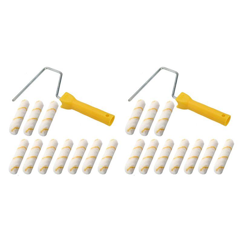 Feb.22 Piece 6 Inch Foam Roller Brushes Kit Paint Roller Refills Paint Roller Covers Home Repair Paint Roller Kits