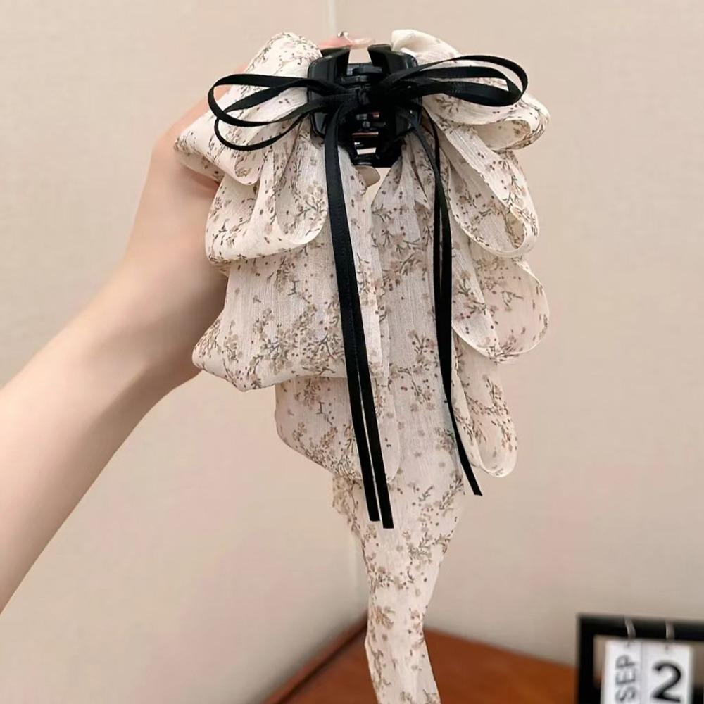 1Pcs Volumizing Tail Clips Elegant Hair Claw Durable Chiffon Hair Clip for Women Girls