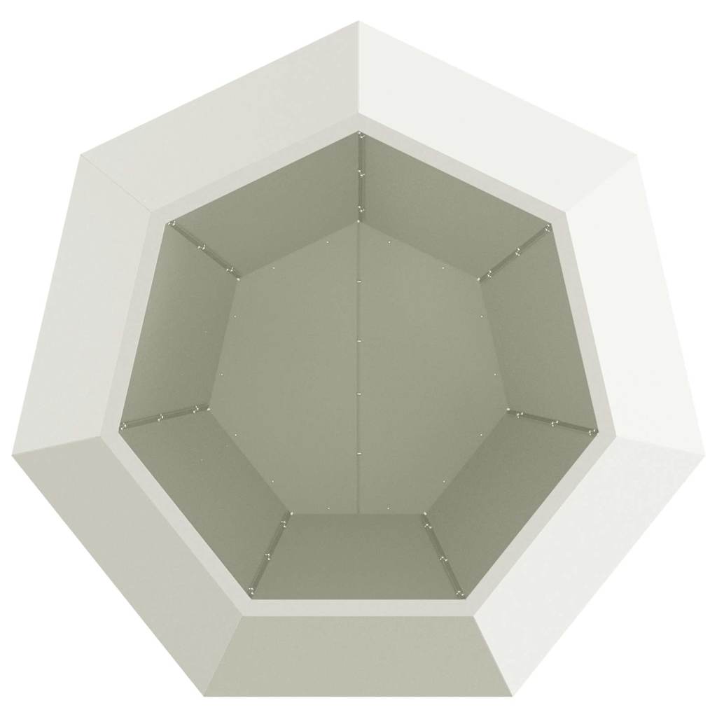 Planter White 100 X 100 X 80 Cm Steel