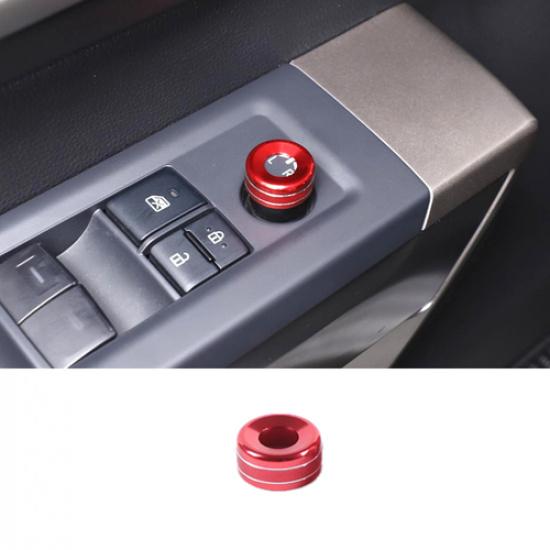 Red Aluminum Rearview Mirror Adjust Knob Cover For Toyota Sequoia -2025