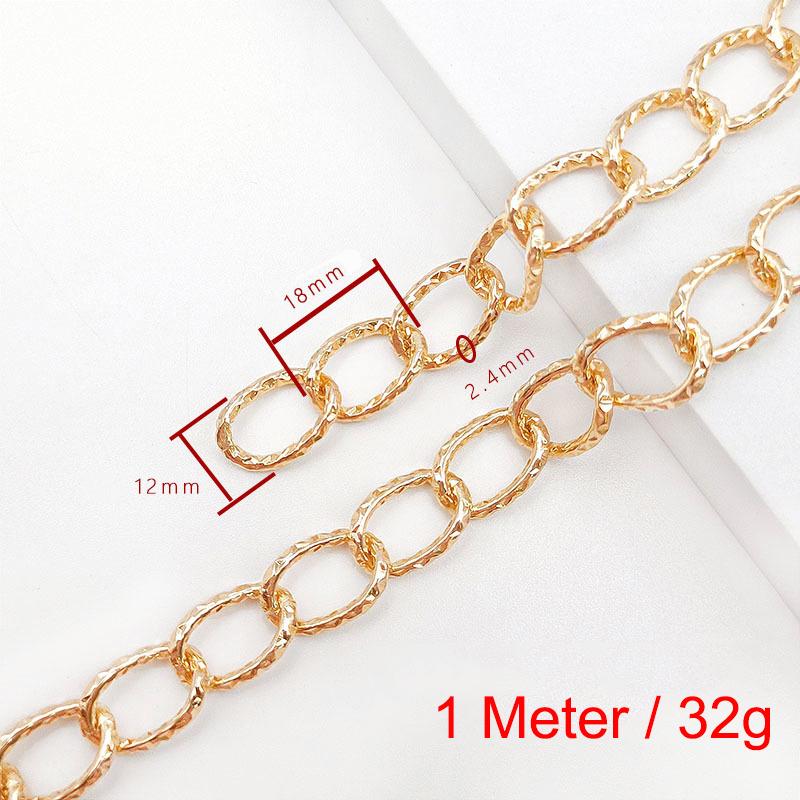 1 Meter Aluminum O-Shaped Twist Double Chain for DIY Necklace Bracelet Jewelry Making Clothing Bag Component Accessory Supplies