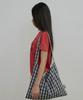 Sculptor Button Eco Bag Blue Check