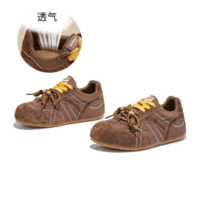 Inner height increase of 3.5cm shoe head leather women's autumn new sports women