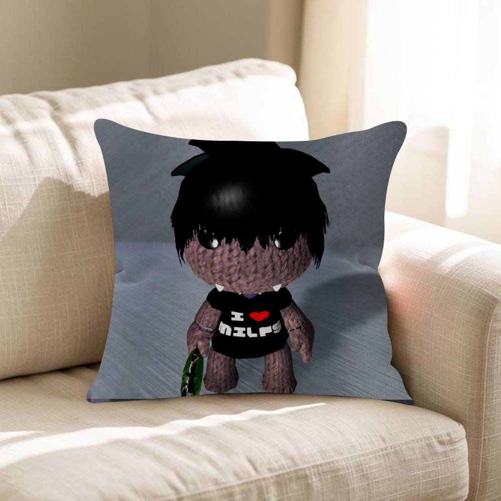 Funny LBP Sackboy Pillow Cushion Cover Pillowcase Living Room Sofa Home Decor Customized