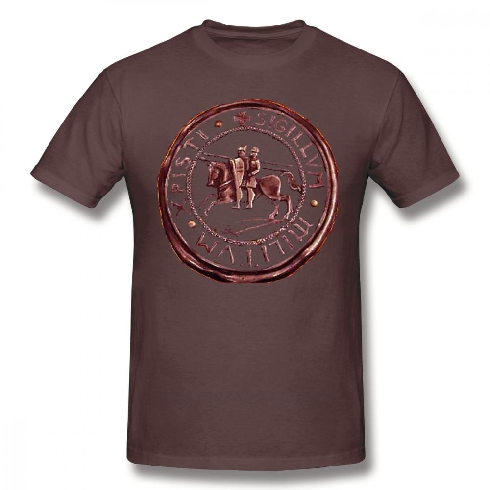 Templar TShirt Knights Templar Seal Symbol T Shirt Graphic 100 Cotton Tee Shirt Men Short Sleeve Classic Cute Tshirt