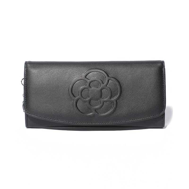 

[Craysus] flap long wallet waffle ladies Black (new)