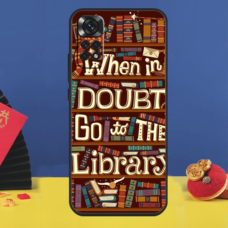 Read books Library Bookshelf Quotes Phone Case For Xiaomi Redmi Note 14 Pro 13 12 11 9 10 15 Pro Plus 10C 12C 14C 13C 15C Cover