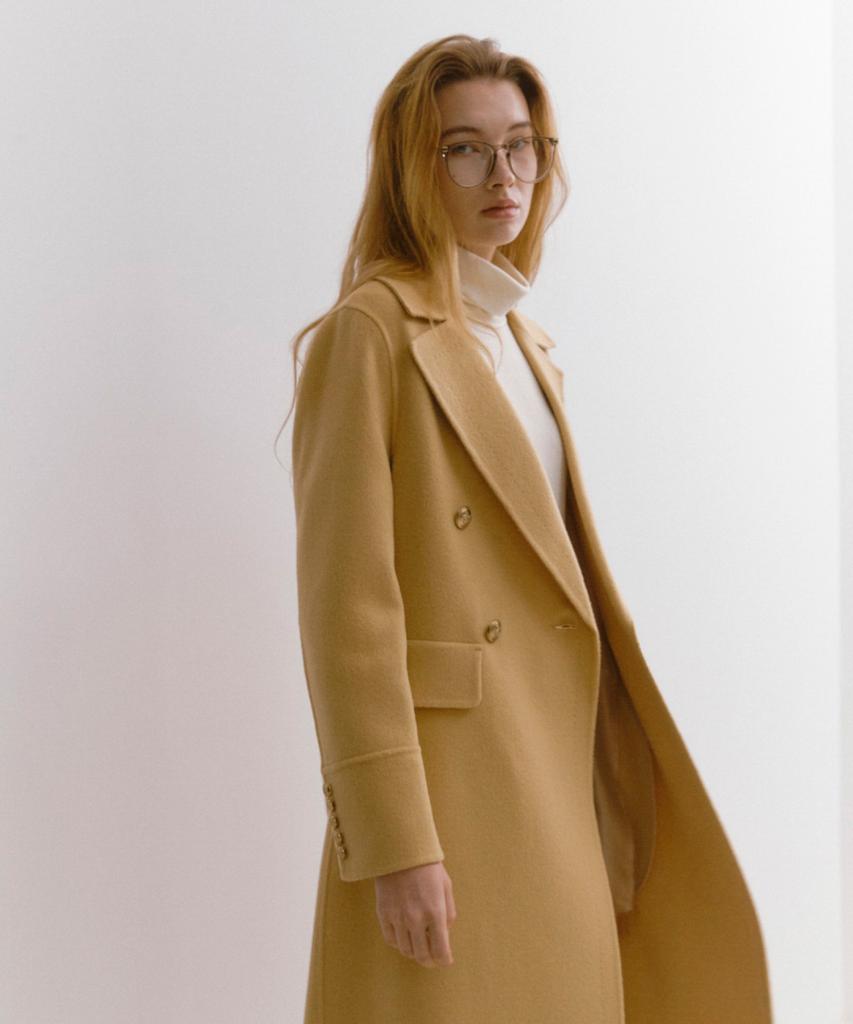 Lei Avery Double-Breasted Coat (Beige)
