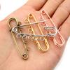 5pcs/lot Safety Pins Brooch Blank Base Brooch Pins 50/80/90mm Pins 3/5 Rings Jewelry Pin for Jewelry Making Supplies Accessorie