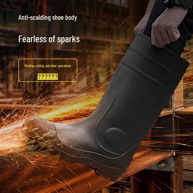 Junling Jingtian Men's High-Top Waterproof Rain Boots