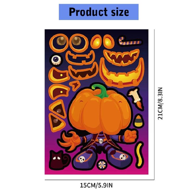 8/16/24/32 Pcs Pumpkins Stickers Halloween Stickers Halloween Window Sticker Self-Adhesive Stickers for Door Window