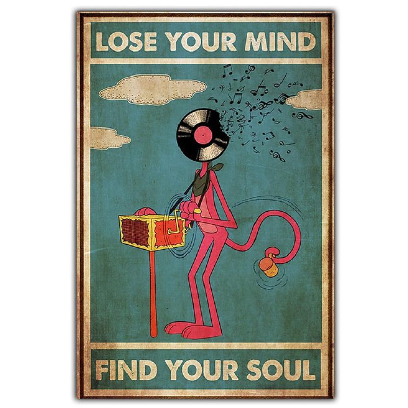 Vintage Abstrakte Kunst Figur Leinwandbild Mode Wandkunst Poster Schallplatte Musik Tänzer Wohnzimmer Heimdekoration Wandbild