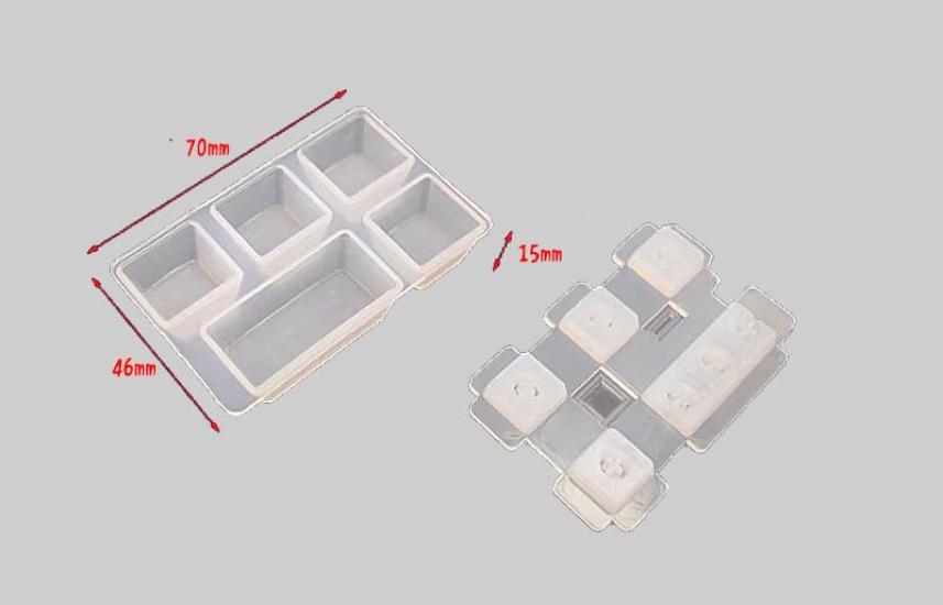 XYZA TinyKeycap Custom Keycap Silikonform Set (10 Stück) für mechanische Cherry MX Tastaturen, Kompatibel mit mechanischen Cherry MX Tastaturen,