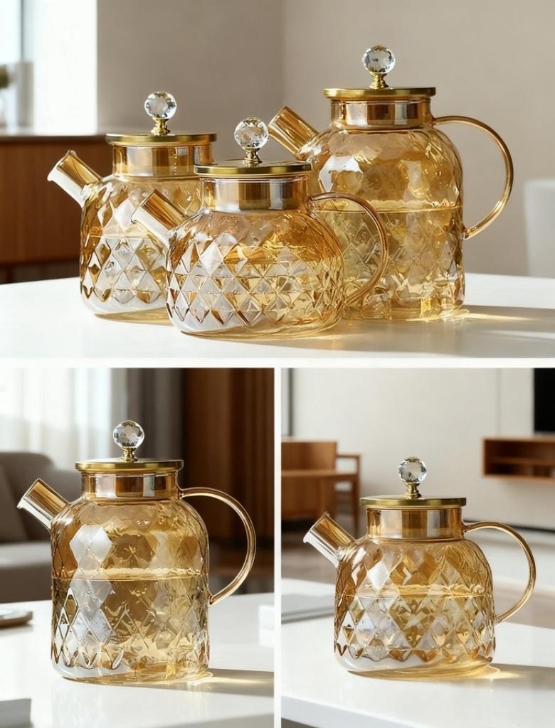 1/1.8L High borosilicate glass cold water jug beauty health teapot tea infuser chinese tea set samovar matcha tea set tea kit