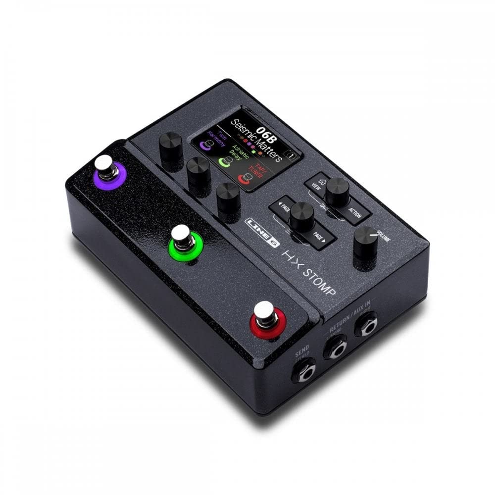 Processador de guitarra profissional Line 6 HX Stomp com mais de 300 efeitos e modelos de amplificadores e interface de áudio Pedal Multiefeitos Ultracompacto
