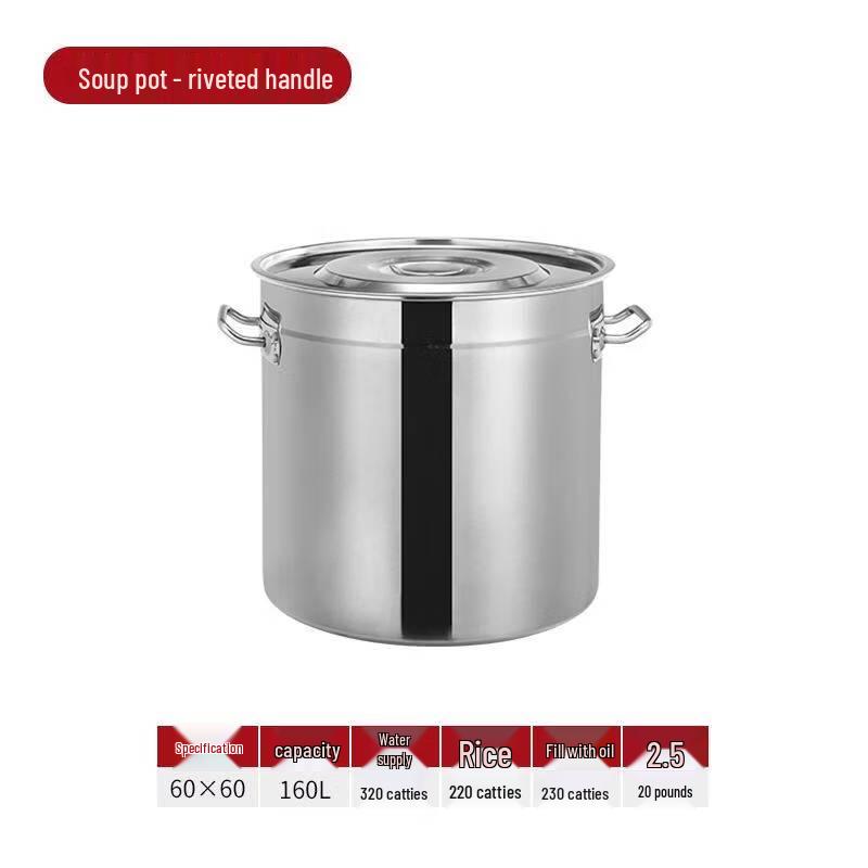 JPHZNB Thickened Induction Gas Stove Soup Pot with Lid