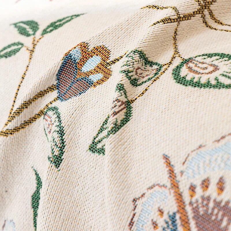 French Printed Sofa Towel Chenille Non-Slip Backrest Cover Universal Four Seasons Living Room Home Decoration