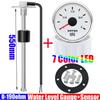 7 Color Backlight 2"52mm Water Level Gauge+Water Level Sensor 100-600mm Custom 0-190Ohm Water Tank Meter Indicator Auto Car Boat
