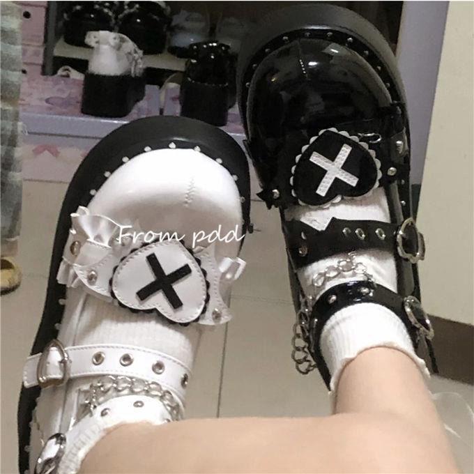 Sweet Mary Jane shoes 2025 muffin lolita Japanese heightening subculture small leather shoes Lolita platform single shoes