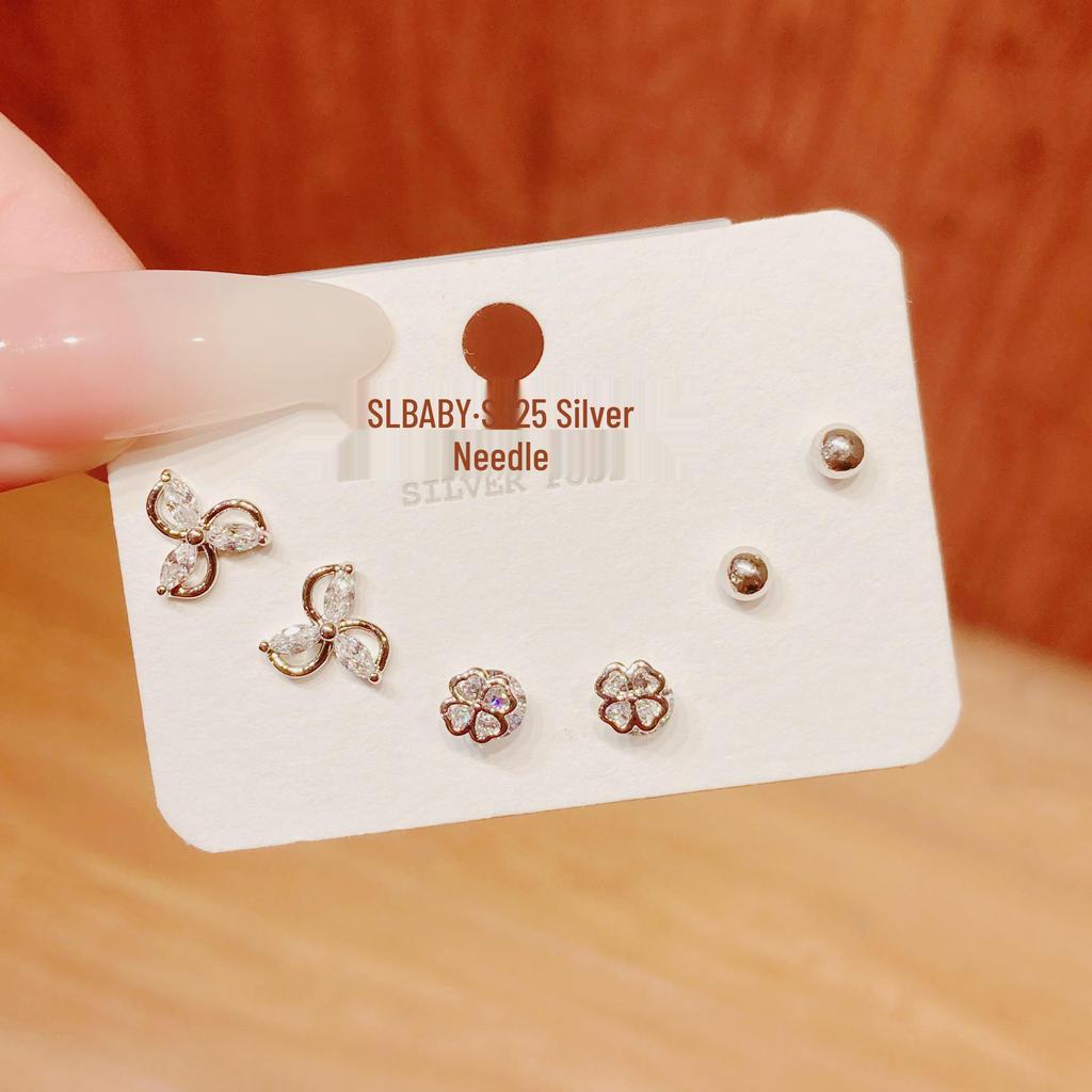 Environmentally Friendly Nickel-Free Gold Plated Women's Stud Earrings - High-End, Simple, Versatile Design