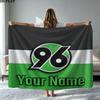 1PC Hannover 96 Custom Name Patterned Flannel Blanket Suitable For All Seasons for Home Decor Warmth and Comfort Gifts Holiday Present