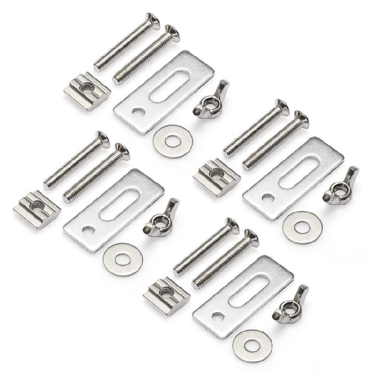4 Pcs T-Track Hold Down Clamps M6 Heavy Duty Press Plate for Engraving Machine