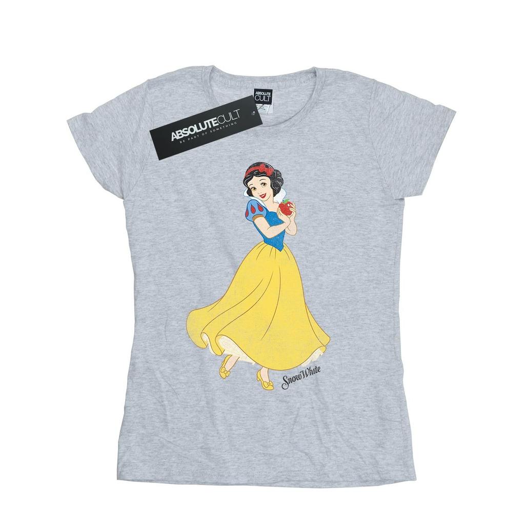 Disney Princess Klassisches schneeweißes Baumwoll-T-Shirt für Damen