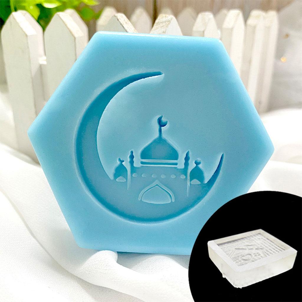 Eid Mubarak Transparent Soap Stamp Natural Soap Making Acrylic Chapter Stamper