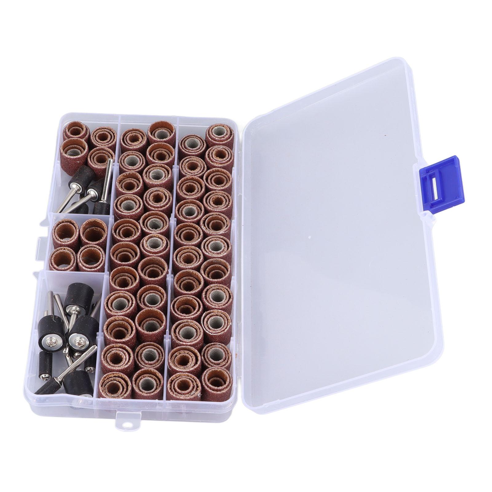 

168Pcs Nail Sanding Drum Kit with 12 Mandrels Sander Drum Mandrels Set for Salon Woodworking