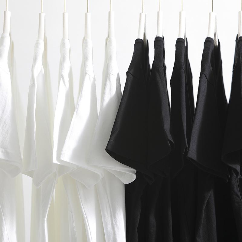 2025 Unisex White Loose Solid Color Short-Sleeve Round Neck T-Shirt