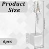 Square Base Resin Memo Holders with Steel Wires & Iron Alligator Clip Silver 115mm