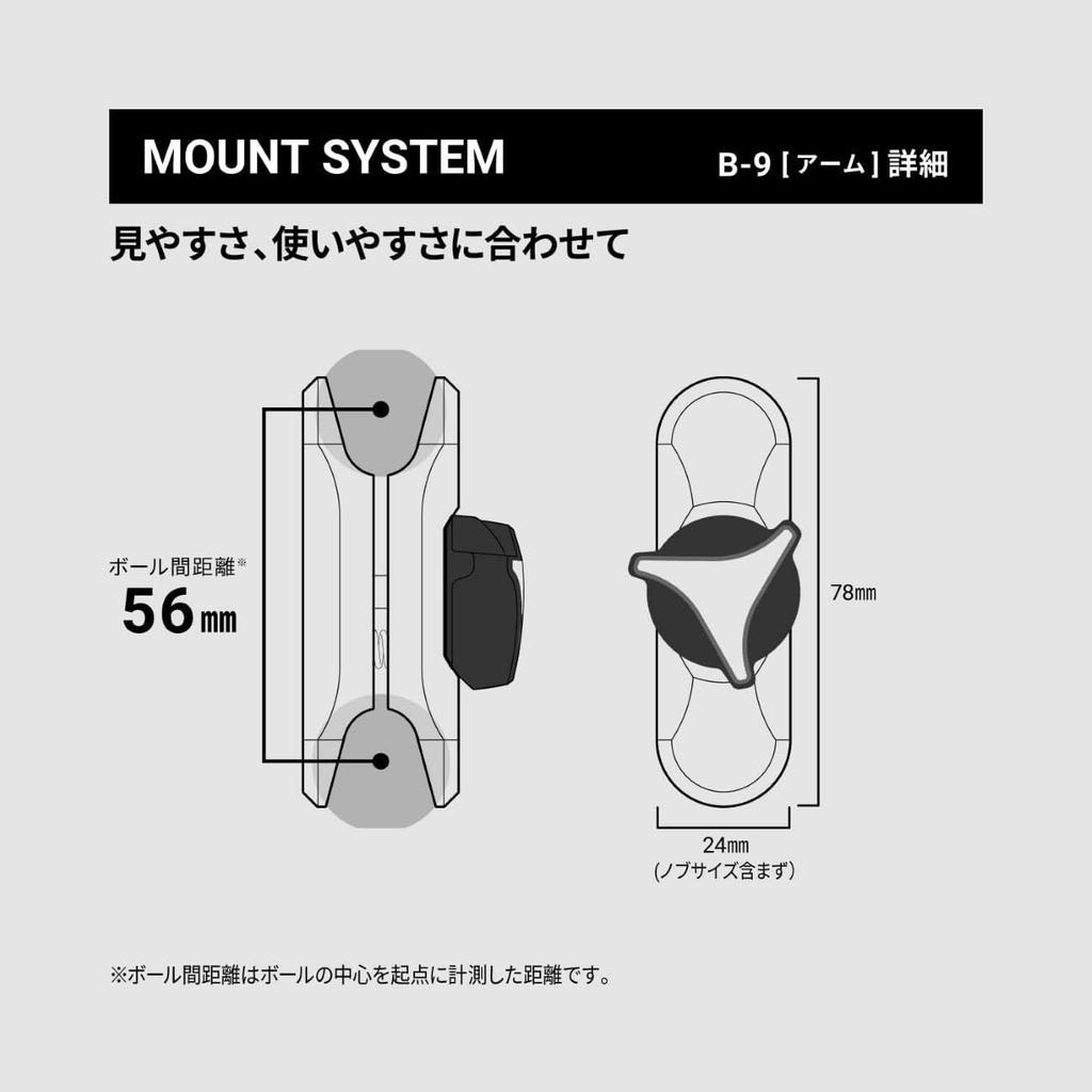 SYGNHOUSE Motorcycle Mounting System ABC Set Smartphone Holder Set 5 Compatible 250 00081970 ABC-8 (A-46/B-9/C-40) 22.2mm Representative Models
