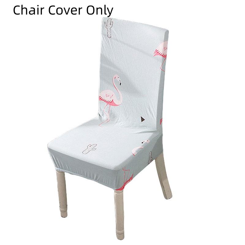 Abnehmbare Stuhlhussen mit Blumenmuster für Esszimmer, Stretch-Sitzbezüge, staubdicht, skandinavischer Stil, ideal für Hochzeiten