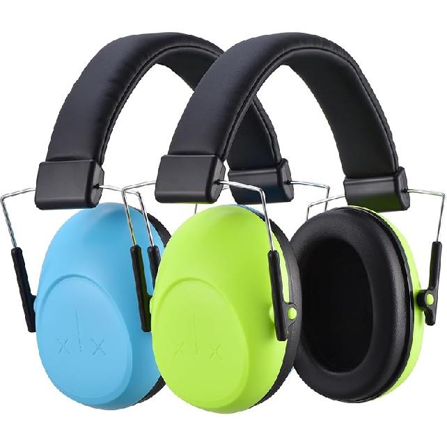 2 Packs Kids Hearing Protection Earmuffs, SNR28dB Kids Noise Cancelling Headphones, Noise Reduction Earmuffs for Autism Sensory & Concentration,Ear