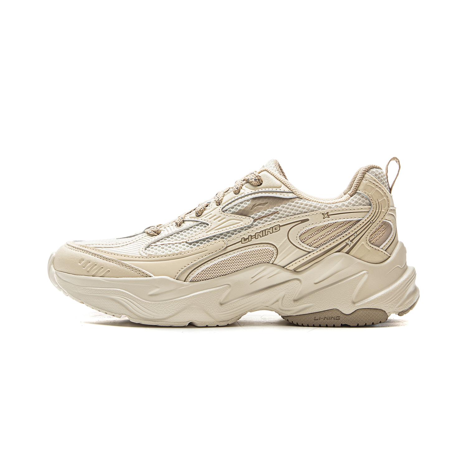 

Li Ning Meteor Универсальные Ретро Папины Кроссовки Толстая Подошва Увеличение Роста Амортизация Нескользящие Износостойкие Поддержка Низкий Верх Повседневная Обувь AGCV358-3 35