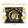30-80 Old Birthday Background Decor Birthday Banner Hanging Poster Flag 50th 60th 70th Latex Balloon Bunting Garland Anniversary