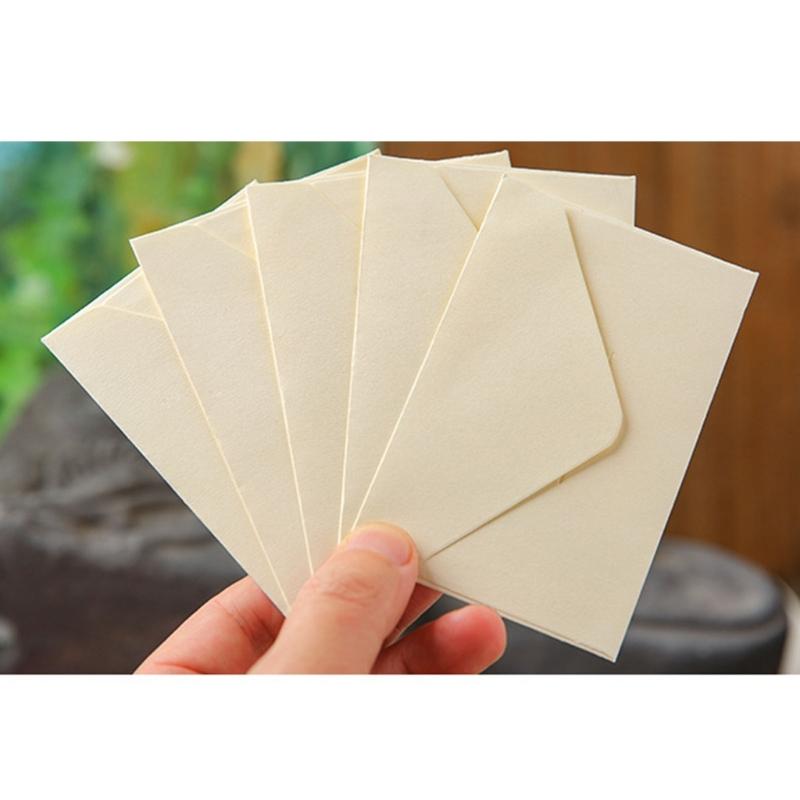 20Pcs Vintage Envelopes 4x2.76Inch Small Folding Envelopes Invitation Envelope For Wedding Valentines Card And Mailing